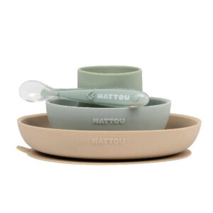 Nattou silikonski set za hranjenje, 4/1