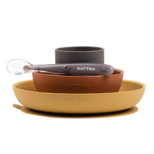 Nattou silikonski set za hranjenje, 4/1 2