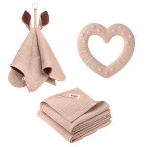 Bibs poklon set za bebe 3/1, Blush