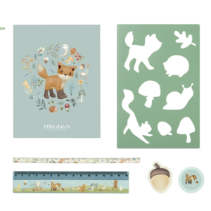 Pencil Case With Contents - Blue - Forest Friends