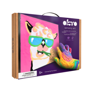 Colouring with clay by numbers - Lama
